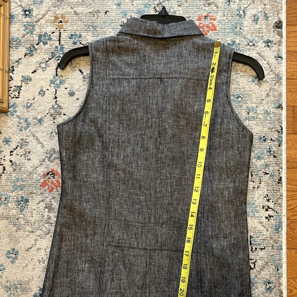 NWT Beautiful Hemp Brown Sleeveless Shirtdress - Picture 12 of 16
